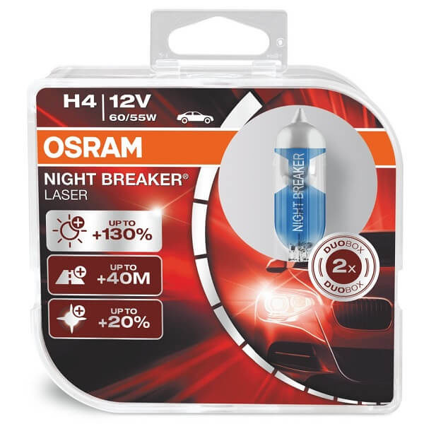 ΛΑΜΠΕΣ OSRAM H4 NIGHT BREAKER LASER 3800K +130%