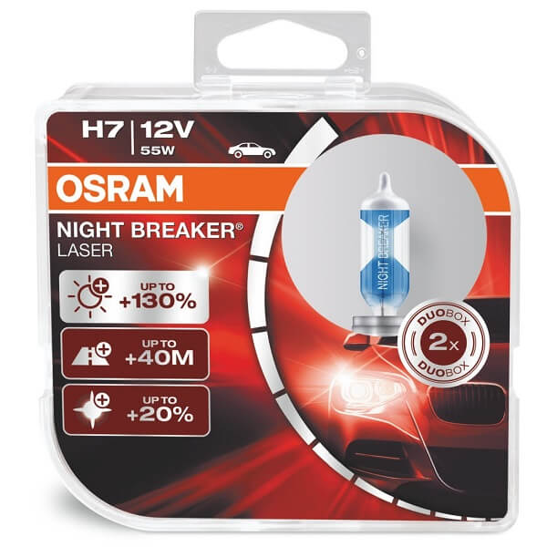 ΛΑΜΠΕΣ OSRAM H7 NIGHT BREAKER LASER 3800K +130%