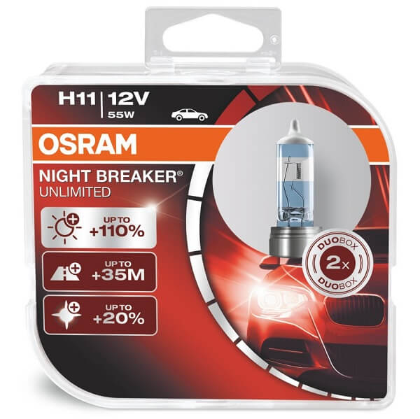 ΛΑΜΠΕΣ OSRAM H11 NIGHT BREAKER UNLIMITED 3900K +110%