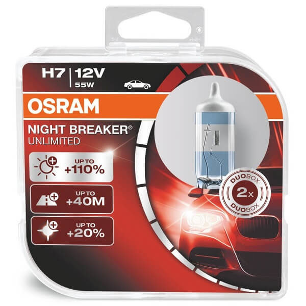 ΛΑΜΠΕΣ OSRAM H7 NIGHT BREAKER UNLIMITED 3900K +110%