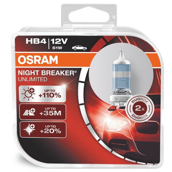 ΛΑΜΠΕΣ OSRAM HB4 9006 NIGHT BREAKER UNLIMITED 3900K +110%